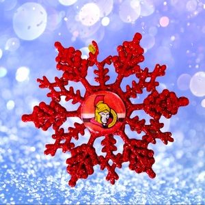 Ottawa SENATORS Hockey Handmade Snowflake *New*